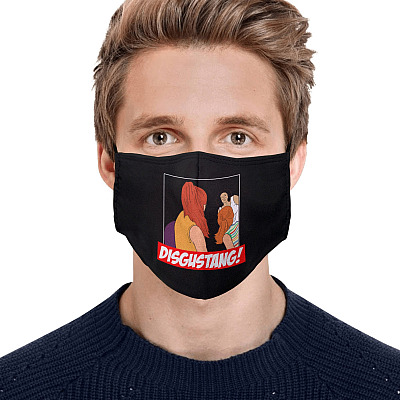 Alternative view of Disgustang Funny Meme Washable Reusable Printed Cloth Face Mask Cover - Disgusting Flush The Toilet Meme