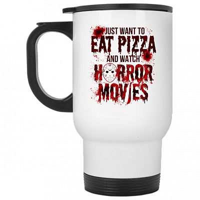 14 oz. White Travel Mug