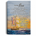 From Dad To My Son I Wish You The Strength To Face Challenges Wrapped Framed Canvas Prints - Unframed Poster, White, 0.75'' Framed Canvas From Dad To My Son I Wish You The Strength To Face Challenges Wrapped Framed Canvas Prints - Unframed Poster, White, 0.75'' Framed Canvas