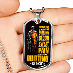 Crawling Is Acceptable Falling Is Acceptable Blood Is Acceptable Sweat Is Acceptable Pain Is Acceptable US Army Veteran Dog Tag Pendant Necklace - Dog Tag (Silver) Crawling Is Acceptable Falling Is Acceptable Blood Is Acceptable Sweat Is Acceptable Pain Is Acceptable US Army Veteran Dog Tag Pendant Necklace - Dog Tag (Silver)