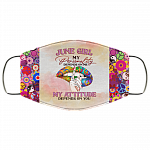 June Girl My Personality Depends on Me Washable Reusable Custom - Printed Cloth Face Mask Cover, White, Cloth Face Cover