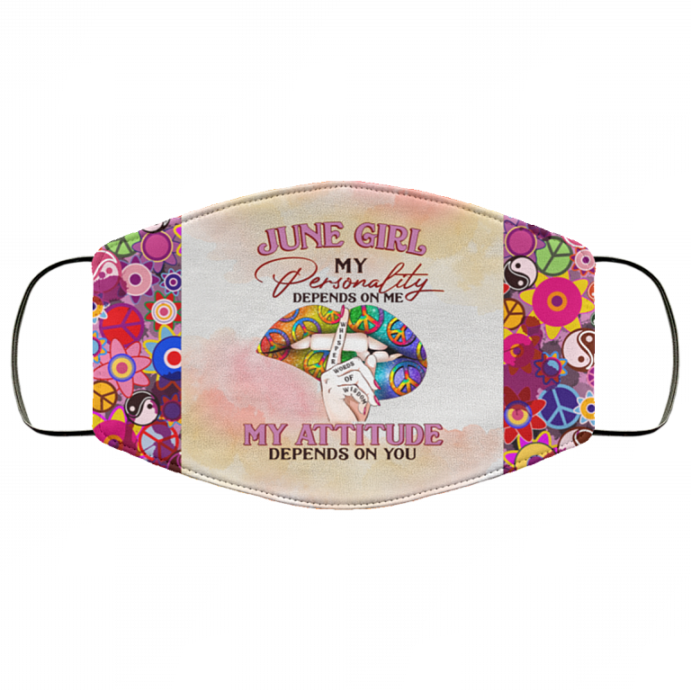 June Girl My Personality Depends on Me Washable Reusable Custom - Printed Cloth Face Mask Cover, White, Cloth Face Cover