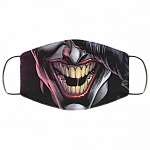 Funny Joker Halloween Mask Washable Reusable Custom-Printed Cloth Face Mask Cover, White, Cloth Face Cover Funny Joker Halloween Mask Washable Reusable Custom-Printed Cloth Face Mask Cover, White, Cloth Face Cover