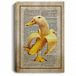Banana Duck Anthropomorphic Art Gallery Wrapped Framed Canvas Prints – Unframed Poster, White, 0.75'' Framed Canvas Banana Duck Anthropomorphic Art Gallery Wrapped Framed Canvas Prints – Unframed Poster, White, 0.75'' Framed Canvas