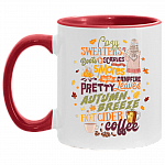 Cozy Sweaters S'mores By The Campfire Pretty Leaves Coffee Autumn Fall Ceramic Accent Mug-Halloween Gifts Mug, White/Red, 11 oz. Accent Mug Cozy Sweaters S'mores By The Campfire Pretty Leaves Coffee Autumn Fall Ceramic Accent Mug-Halloween Gifts Mug, White/Red, 11 oz. Accent Mug