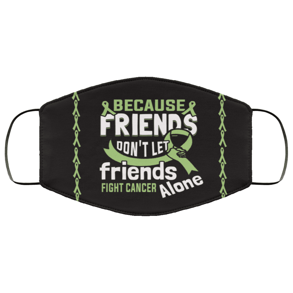 Friends Don't Let Friends Fight Cancer Alone Ribbon Washable Reusable Custom - Printed Cloth Face Mask Cover, White, Cloth Face Cover Friends Don't Let Friends Fight Cancer Alone Ribbon Washable Reusable Custom - Printed Cloth Face Mask Cover, White, Cloth Face Cover