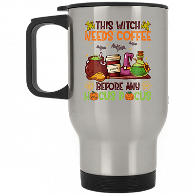 14 oz. Silver Travel Mug