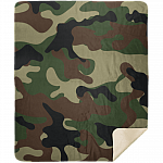 Camouflage Fleece Blanket - Premium Sherpa Blanket - Woven Blanket, White, Premium Mink Sherpa Blanket - 50x60