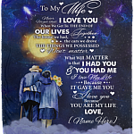 Personalized to My Wife Never Forget That I Love You When We Get to the End Fleece Blanket - Sherpa Blanket, White, Cozy Plush Fleece Blanket - 50x60