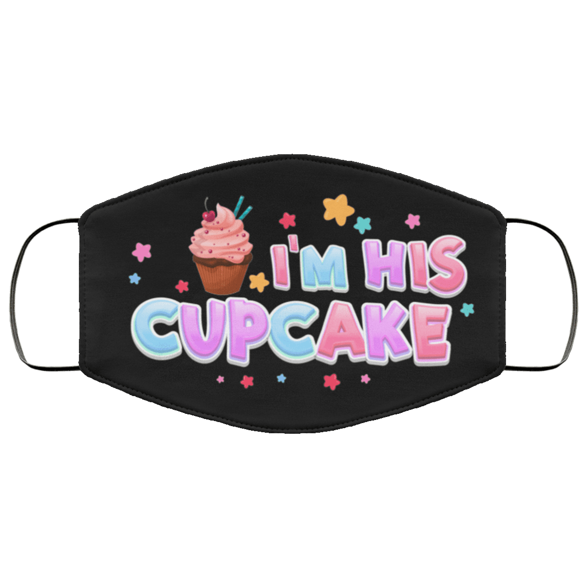 I'm His Cupcake Her StudMuffin Washable Washable Reusable Custom - Printed Cloth Face Mask Cover, Black, Cloth Face Cover I'm His Cupcake Her StudMuffin Washable Washable Reusable Custom - Printed Cloth Face Mask Cover, Black, Cloth Face Cover