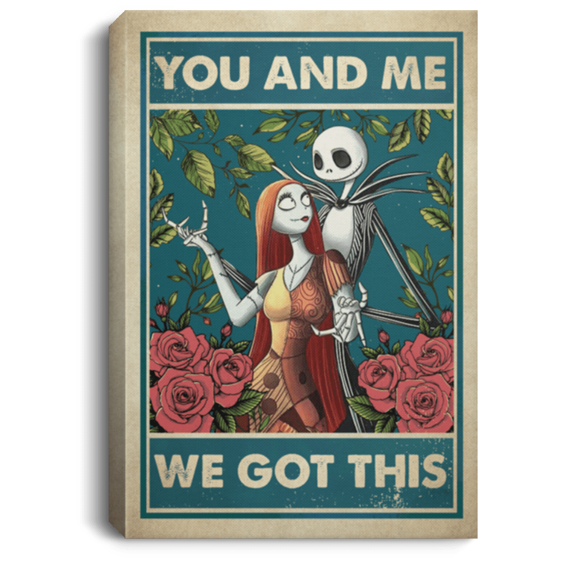 You And Me We Got This Jack Skellinton And Sally Gallery Wrapped Framed Canvas Prints - Unframed Poster, White, 0.75'' Framed Canvas You And Me We Got This Jack Skellinton And Sally Gallery Wrapped Framed Canvas Prints - Unframed Poster, White, 0.75'' Framed Canvas