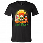 I Can't Smell Children Funny Sanderson Sister Hocus Pocus T-Shirt - V Neck, Black, V-Neck T-Shirt