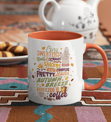 Alternative view of Cozy Sweaters S'mores By The Campfire Pretty Leaves Coffee Autumn Fall Ceramic Accent Mug-Halloween Gifts Mug
