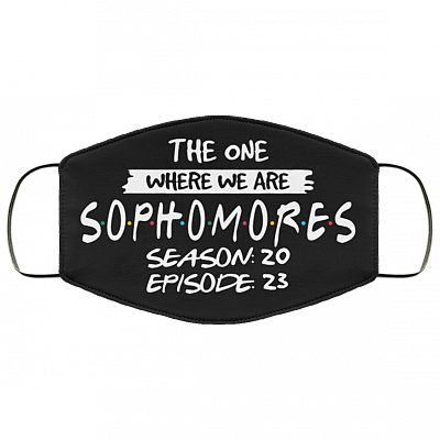 The One Where We Are Sophomores Season 20 Episode 23 Washable Reusable Custom - Printed Cloth Face Mask Cover, Black, Cloth Face Cover