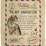 Dad To Daughter If There Ever Comes A Day When We Can't Be Together Keep Me In Your Heart Fleece-Mink Blanket, White, Cozy Plush Fleece Blanket - 50x60 Dad To Daughter If There Ever Comes A Day When We Can't Be Together Keep Me In Your Heart Fleece-Mink Blanket, White, Cozy Plush Fleece Blanket - 50x60