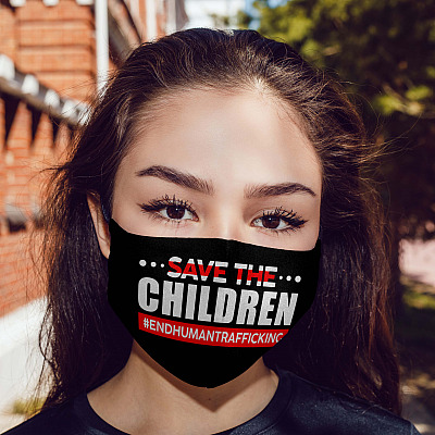 Alternative view of Save The Children End Human Trafficking Washable Reusable Custom-Printed Cloth Face Mask Cover