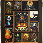 I Could Be Your Worst Nightmare Jack Halloween Fleece Blanket - Premium Sherpa Blanket - Woven Blanket, White, Cozy Plush Fleece Blanket - 50x60