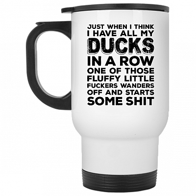 14 oz. White Travel Mug