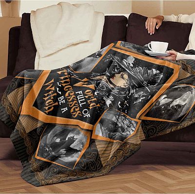 Alternative view of In A World Full Of Princesses Be A Witch Fleece Blanket - Premium Mink Sherpa Blanket