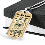 To My Son Wherever Your Journey in Life May Take You Dog Tag Pendant Necklace - Dog Tag (Silver) To My Son Wherever Your Journey in Life May Take You Dog Tag Pendant Necklace - Dog Tag (Silver)