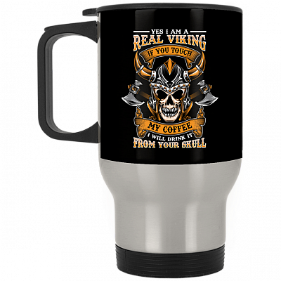 14 oz. Silver Travel Mug