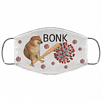 Bonk Washable Reusable Custom Printed Cloth Face Mask Cover - Shiba Doge Virus Mask - Dog Face Mask Shiba Inu Face Mask, White, Cloth Face Cover