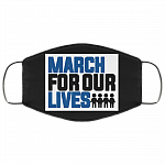 March for Our Lives - Gun Control Washable Reusable Custom - Printed Cloth Face Mask Cover, Black, Cloth Face Cover