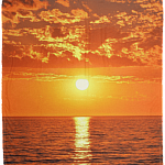 Sunset Beautiful Summer Beach Lover Fleece Blanket - Mink Sherpa Blanket - Woven Blanket, White, Cozy Plush Fleece Blanket - 50x60