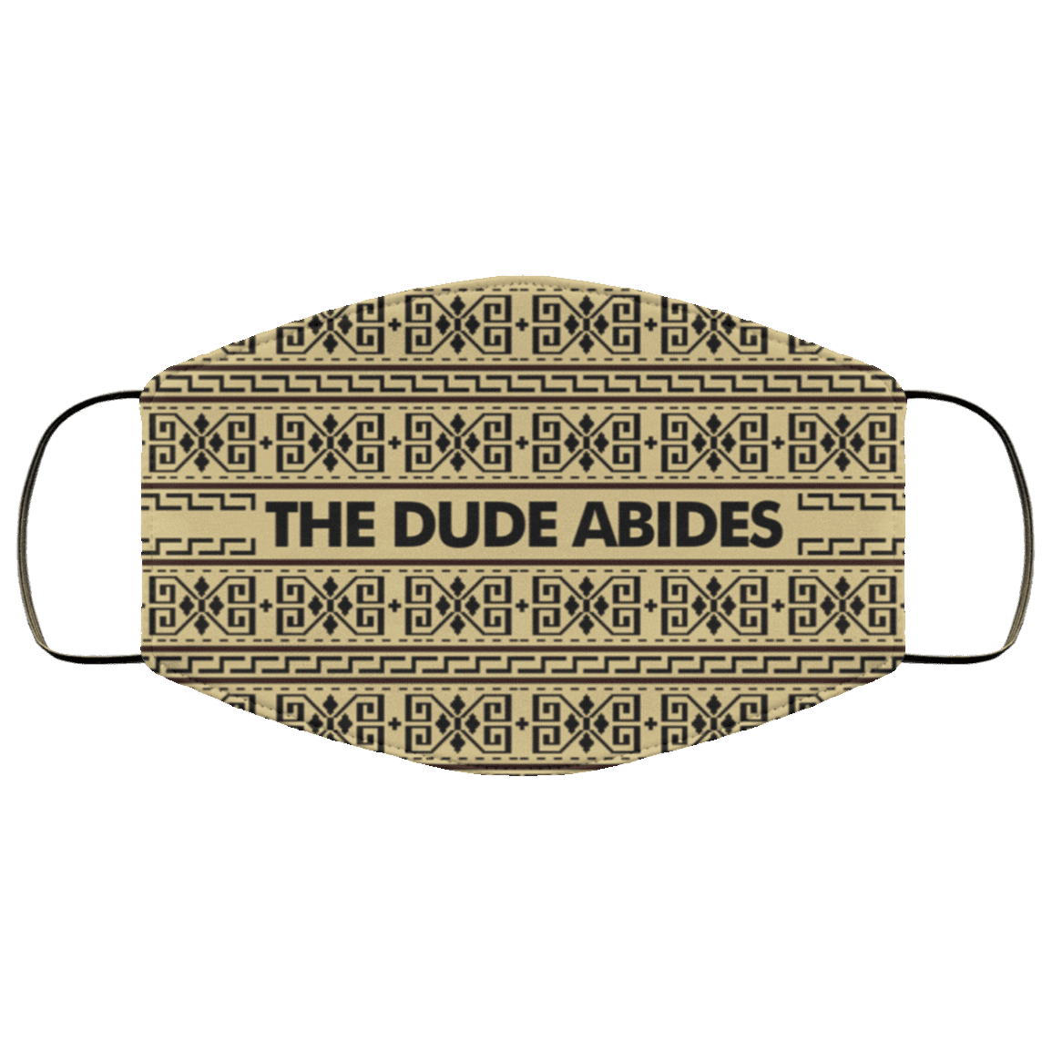 The Dude Abides - Lebowski Sweater Pattern Washable Reusable Custom - Printed Cloth Face Mask Cover, White, Cloth Face Cover The Dude Abides - Lebowski Sweater Pattern Washable Reusable Custom - Printed Cloth Face Mask Cover, White, Cloth Face Cover