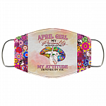 April Girl My Personality Depends on Me Washable Reusable Custom - Printed Cloth Face Mask Cover, White, Cloth Face Cover