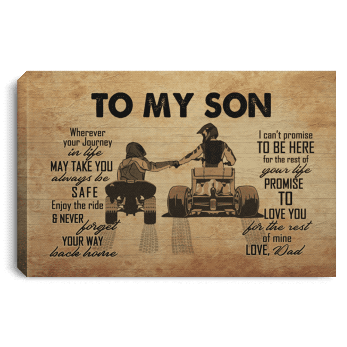 To My Biker Son Wherever Your Journey in Life May Take You Framed Canvas Prints - Unframed Poster, White, 0.75'' Framed Canvas To My Biker Son Wherever Your Journey in Life May Take You Framed Canvas Prints - Unframed Poster, White, 0.75'' Framed Canvas