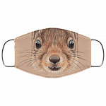 Printable Squirrel Face Washable Reusable Custom - Printed Cloth Face Mask Cover, White, Cloth Face Cover