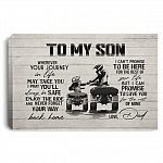 All-Terrain Vehicle To My Son Wherever Your Journey In Life May Take You Framed Canvas Prints - Unframed Poster, White, 0.75'' Framed Canvas