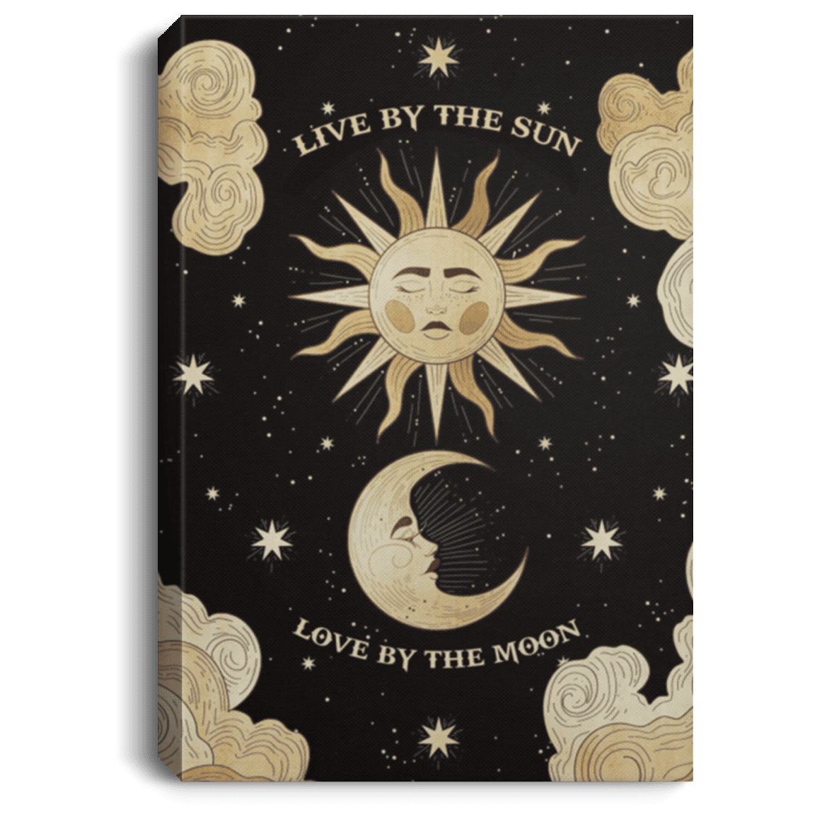 Live by the Sun Love by the Moon Gallery Wrapped Framed Canvas Prints - Unframed Poster - Home Decor Wall Art, White, 0.75'' Framed Canvas Live by the Sun Love by the Moon Gallery Wrapped Framed Canvas Prints - Unframed Poster - Home Decor Wall Art, White, 0.75'' Framed Canvas