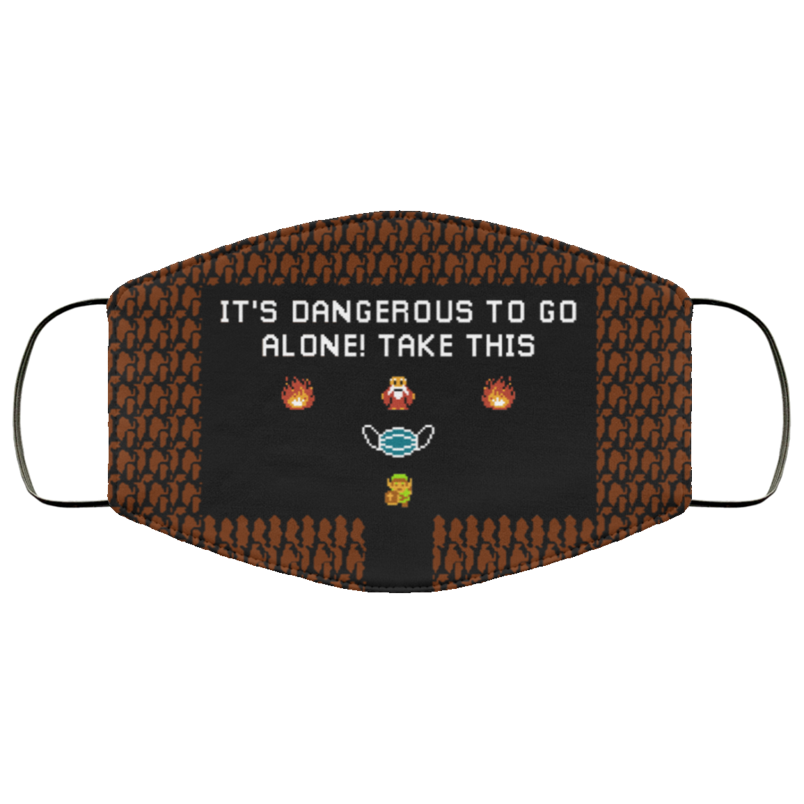 Legend Zelda It's Dangerous to Go Alone Take This Washable Reusable Custom - Printed Cloth Face Mask Cover, Black, Cloth Face Cover Legend Zelda It's Dangerous to Go Alone Take This Washable Reusable Custom - Printed Cloth Face Mask Cover, Black, Cloth Face Cover
