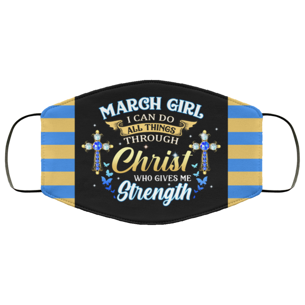 March Girl I Can Do All Things Through Christ Who Gives Me Strength Reusable Custom - Printed Cloth Face Mask Cover, Black, Cloth Face Cover March Girl I Can Do All Things Through Christ Who Gives Me Strength Reusable Custom - Printed Cloth Face Mask Cover, Black, Cloth Face Cover