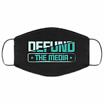 Defund The Media Presidential Election 86453112 Washable Reusable Custom - Printed Cloth Face Mask Cover, Black, Cloth Face Cover