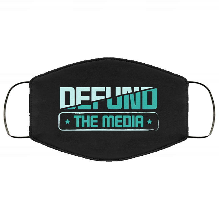 Defund The Media Presidential Election 86453112 Washable Reusable Custom - Printed Cloth Face Mask Cover, Black, Cloth Face Cover