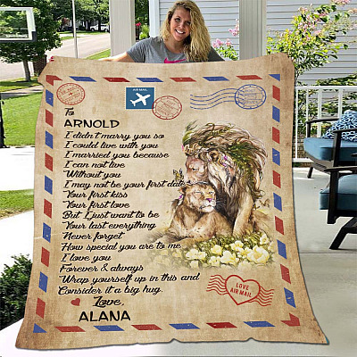 Alternative view of Personalized I Didn't Marry You So I Could Live With You Never Forget How Special You Are To Me Fleece Blanket