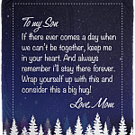 To My Son If There Ever Comes A Day When We Can't Be Together From Mom Fleece Blanket - Premium Sherpa Blanket, White, Cozy Plush Fleece Blanket - 50x60