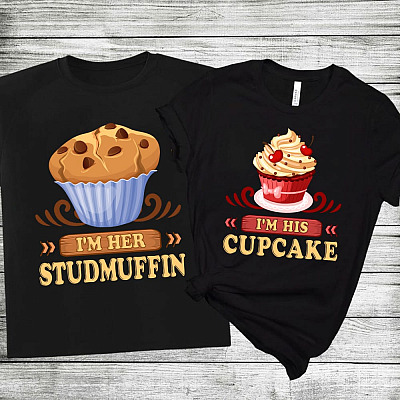 Alternative view of I'm Her Studmuffin T-Shirt - His Cupcake Matching Shirt for Couple