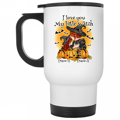 14 oz. White Travel Mug