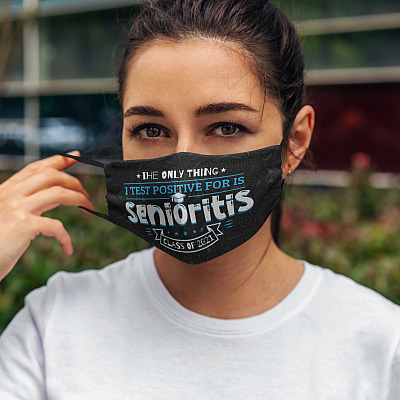 Alternative view of The Only Thing I Test Positive For Is Senioritis Class Of 2021 Washable Reusable Printed Cloth Face Mask Cover