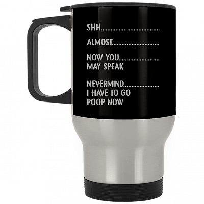 14 oz. Silver Travel Mug