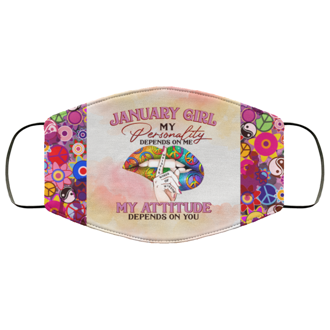 January Girl My Personality Depends on Me Washable Reusable Custom - Printed Cloth Face Mask Cover, White, Cloth Face Cover January Girl My Personality Depends on Me Washable Reusable Custom - Printed Cloth Face Mask Cover, White, Cloth Face Cover
