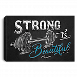 Strong Is Beautiful Home Gym Decor Gallery Wrapped Framed Canvas Prints-Unframed Poster, White, 0.75'' Framed Canvas Strong Is Beautiful Home Gym Decor Gallery Wrapped Framed Canvas Prints-Unframed Poster, White, 0.75'' Framed Canvas
