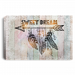 Sweet Dreams Boho Gallery Wrapped Framed Canvas Prints - Unframed Poster - Feather Wall Art - Arrow Wall Art, White, 0.75'' Framed Canvas Sweet Dreams Boho Gallery Wrapped Framed Canvas Prints - Unframed Poster - Feather Wall Art - Arrow Wall Art, White, 0.75'' Framed Canvas