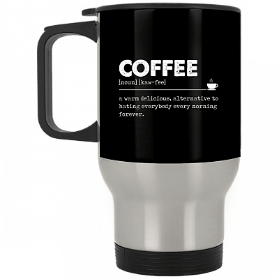 14 oz. Silver Travel Mug