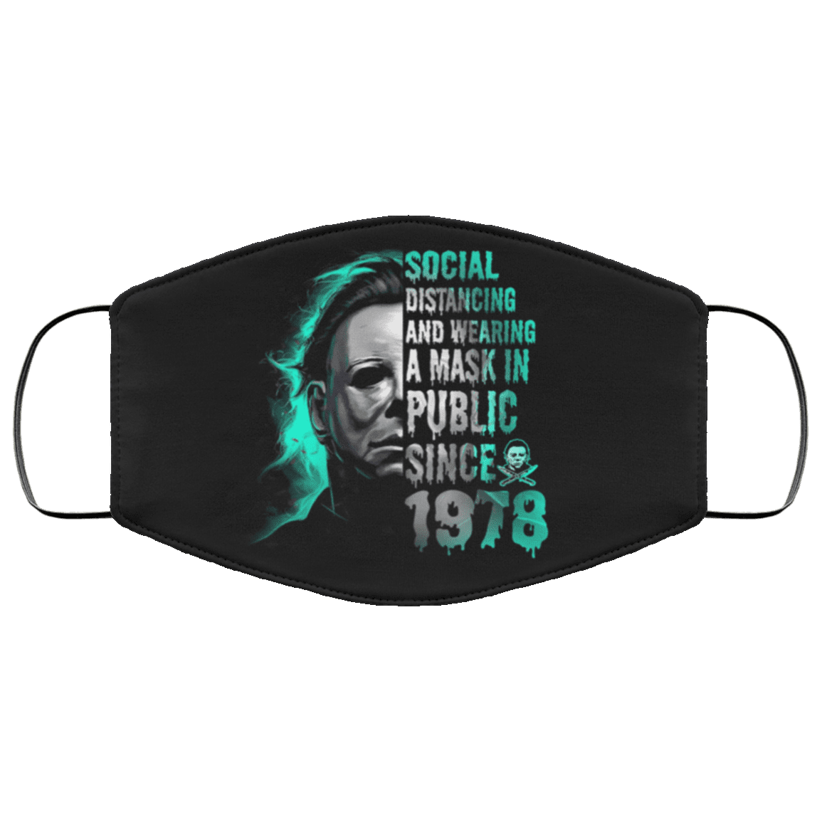 Social Distancing and Wearing a Mask in Public Since 1978 Washable Reusable Custom - Printed Cloth Face Mask Cover, White, Cloth Face Cover Social Distancing and Wearing a Mask in Public Since 1978 Washable Reusable Custom - Printed Cloth Face Mask Cover, White, Cloth Face Cover