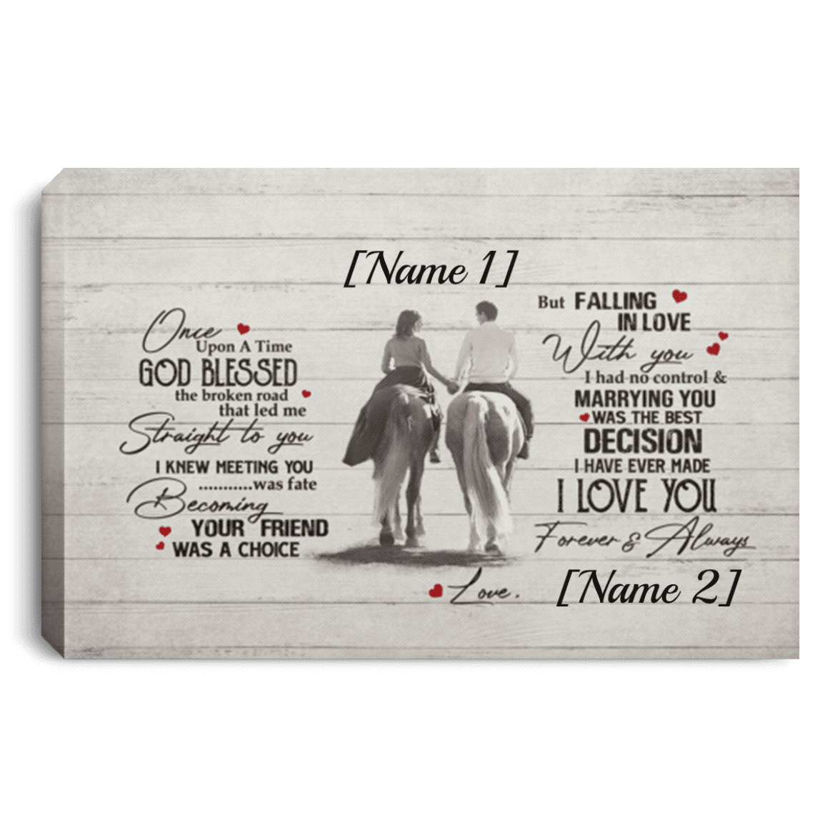 Personalized Once Upon A Time God Blessed The Broken Road That Led Me Straight Framed Canvas - Unframed Poster, White, 0.75'' Framed Canvas Personalized Once Upon A Time God Blessed The Broken Road That Led Me Straight Framed Canvas - Unframed Poster, White, 0.75'' Framed Canvas